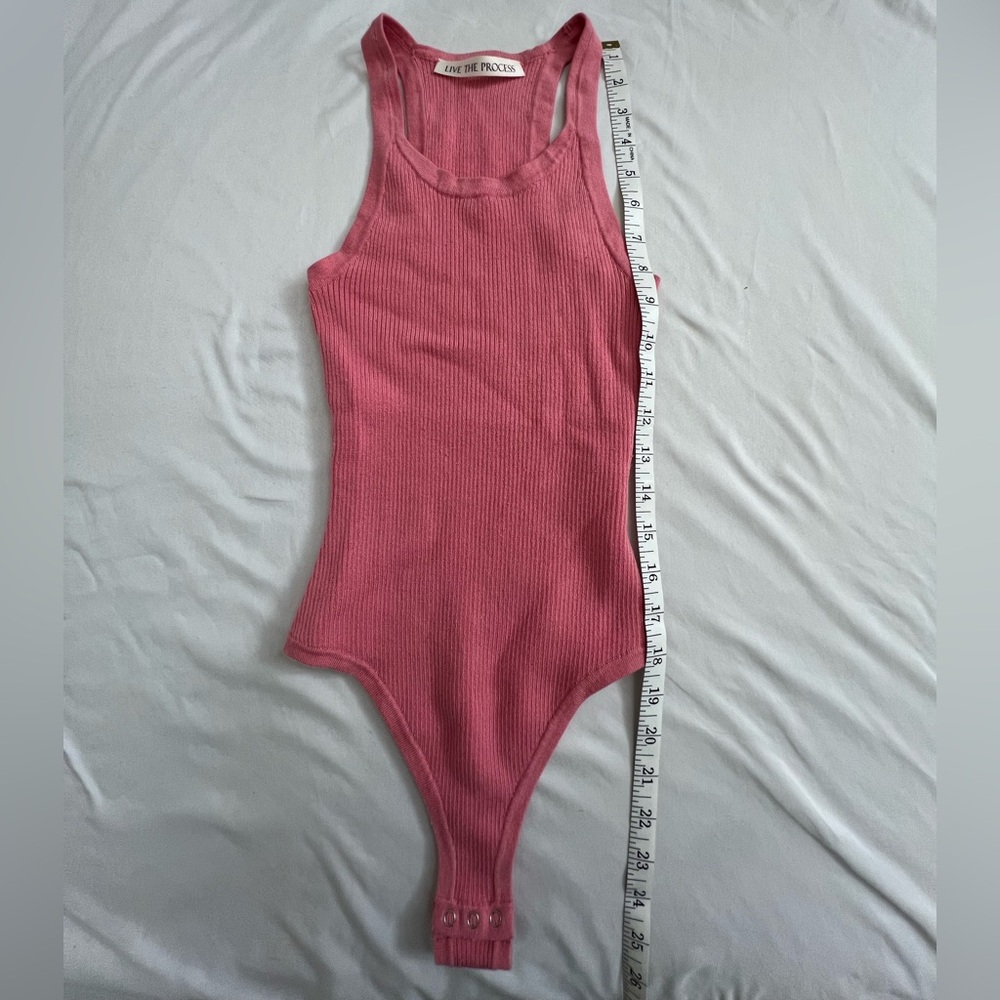 Live The Process Pink Ribbed Bodysuit - Picture 5 of 8